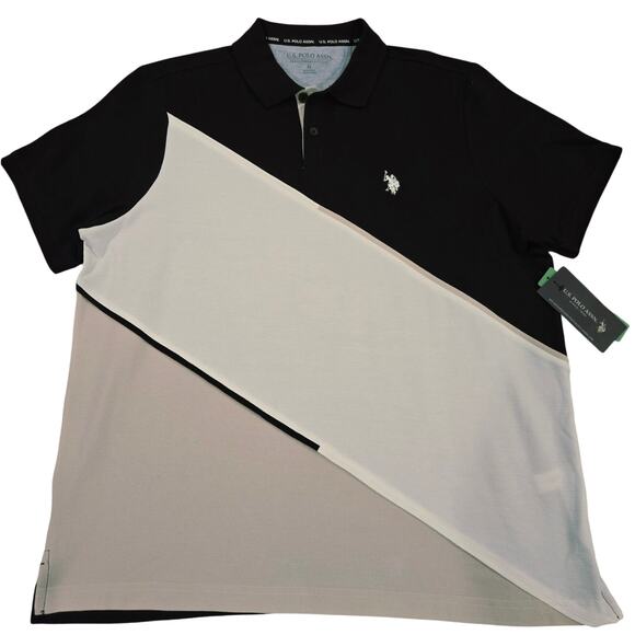 NWT US Polo Assn Men's Performance Pique Polo Shirt - Picture 1 of 5